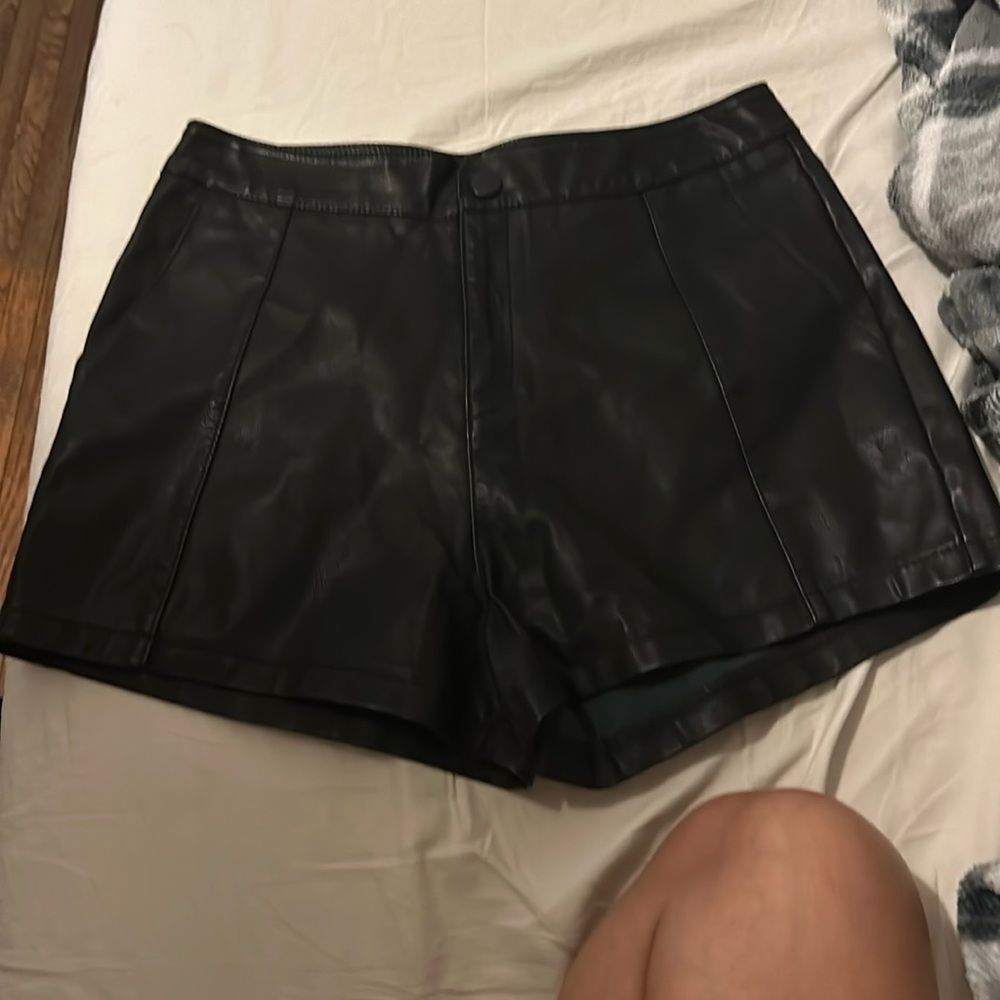 French Kiss Faux Leather Shorts